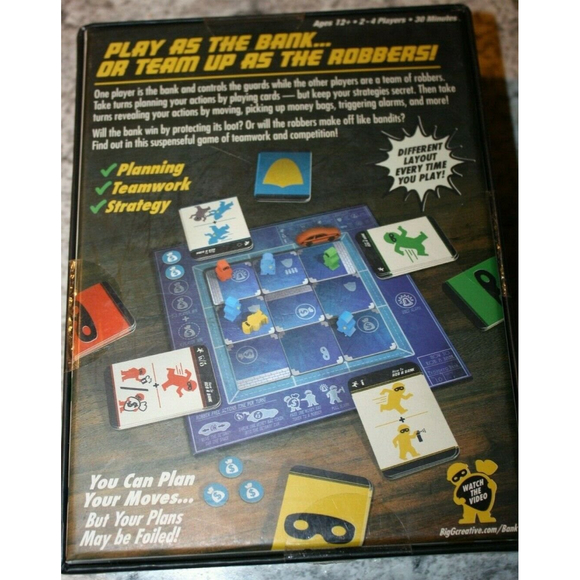 How to Rob a Bank Board Game Win As The Bank Or Win As The Robbers! New - Picture 2 of 4